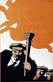 V.Lenin, Советский художник Д.С. Моор. Плакат 1919 года. image from  [1].